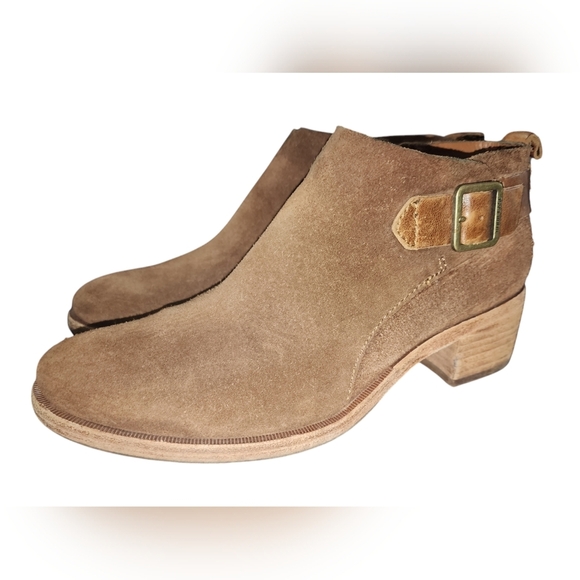 Kork-Ease Shoes - Kork-Ease Mesa Women's Leather Suede Stacked Heel Ankle Boots, Women's 7